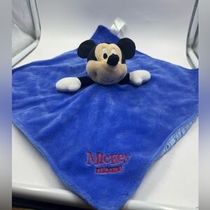Disney Baby Kids Preferred Mickey Mouse Lovey Blue Satin Back Security Blanket